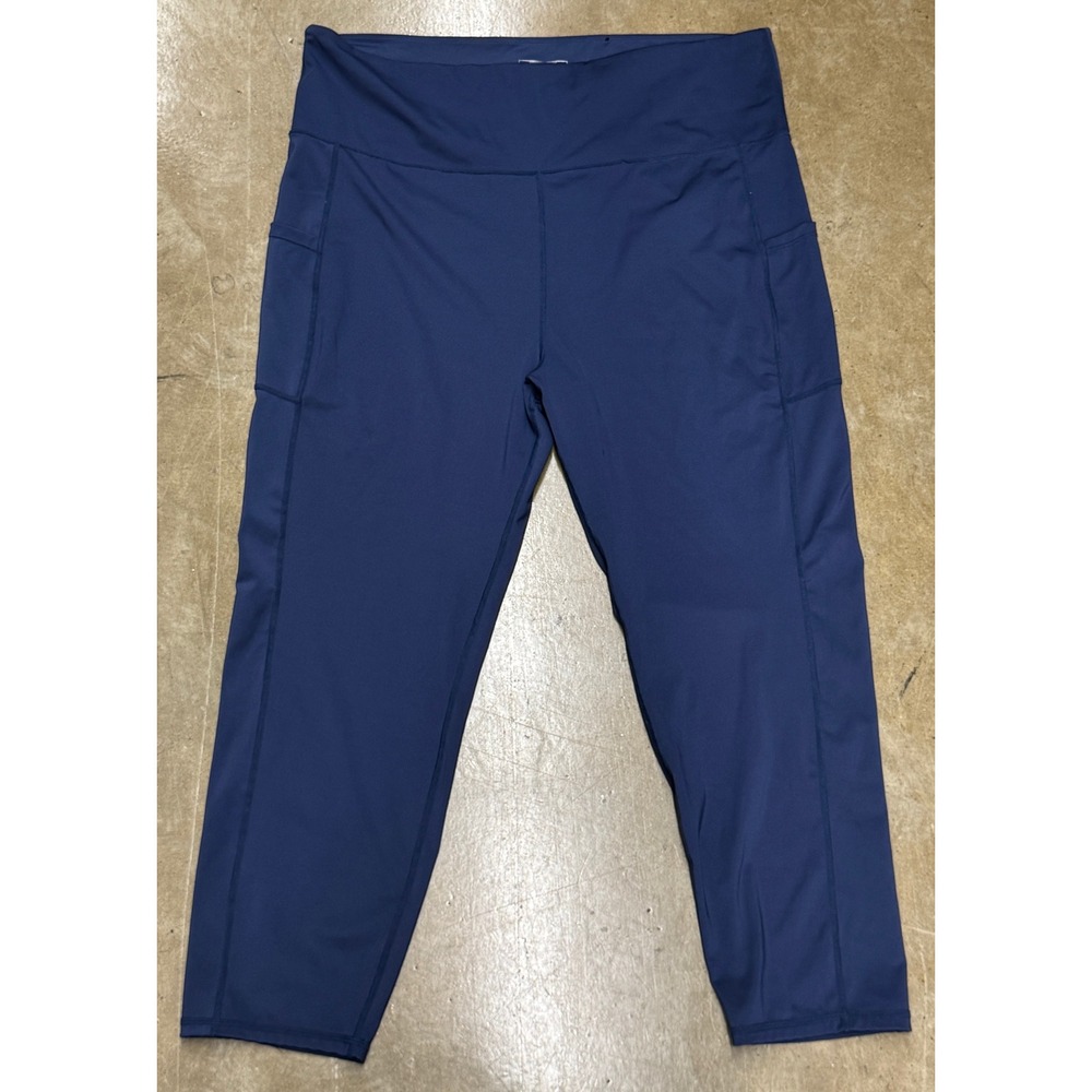 Size 3X - Motion Pro - Navy Blue High Waisted Cropped Leggings